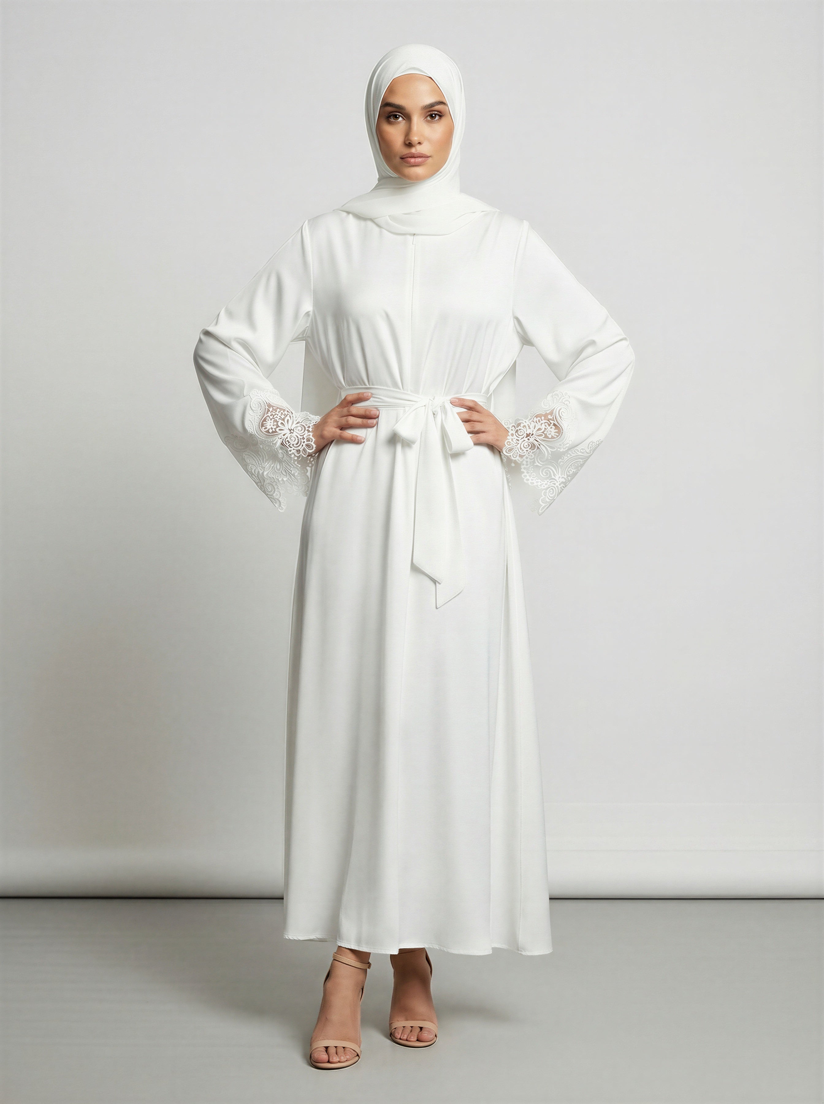 Abaya With Lace Sleeves JILBAYA