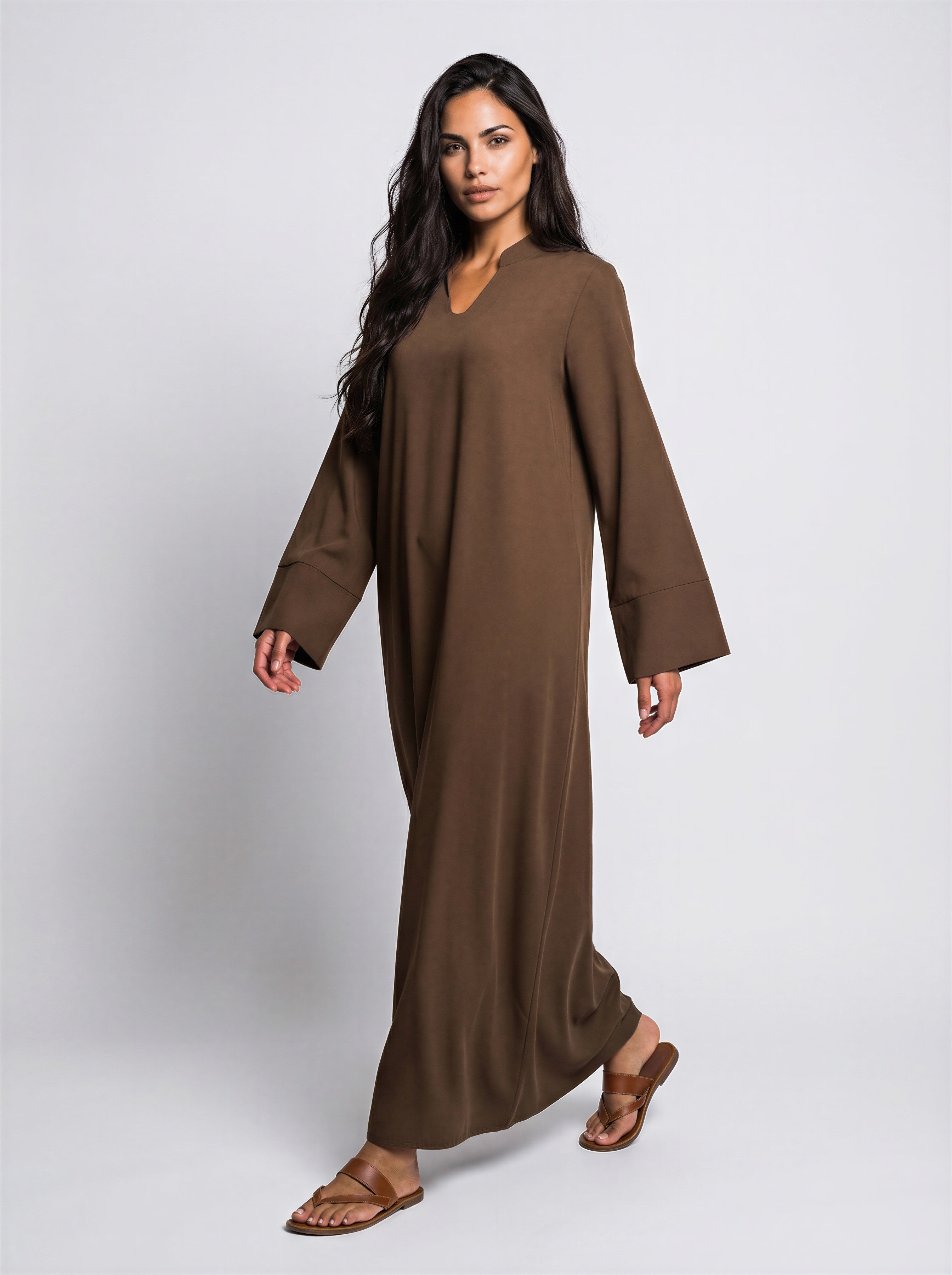 Wide Cuff Sleeve Abaya Dress JILBAYA
