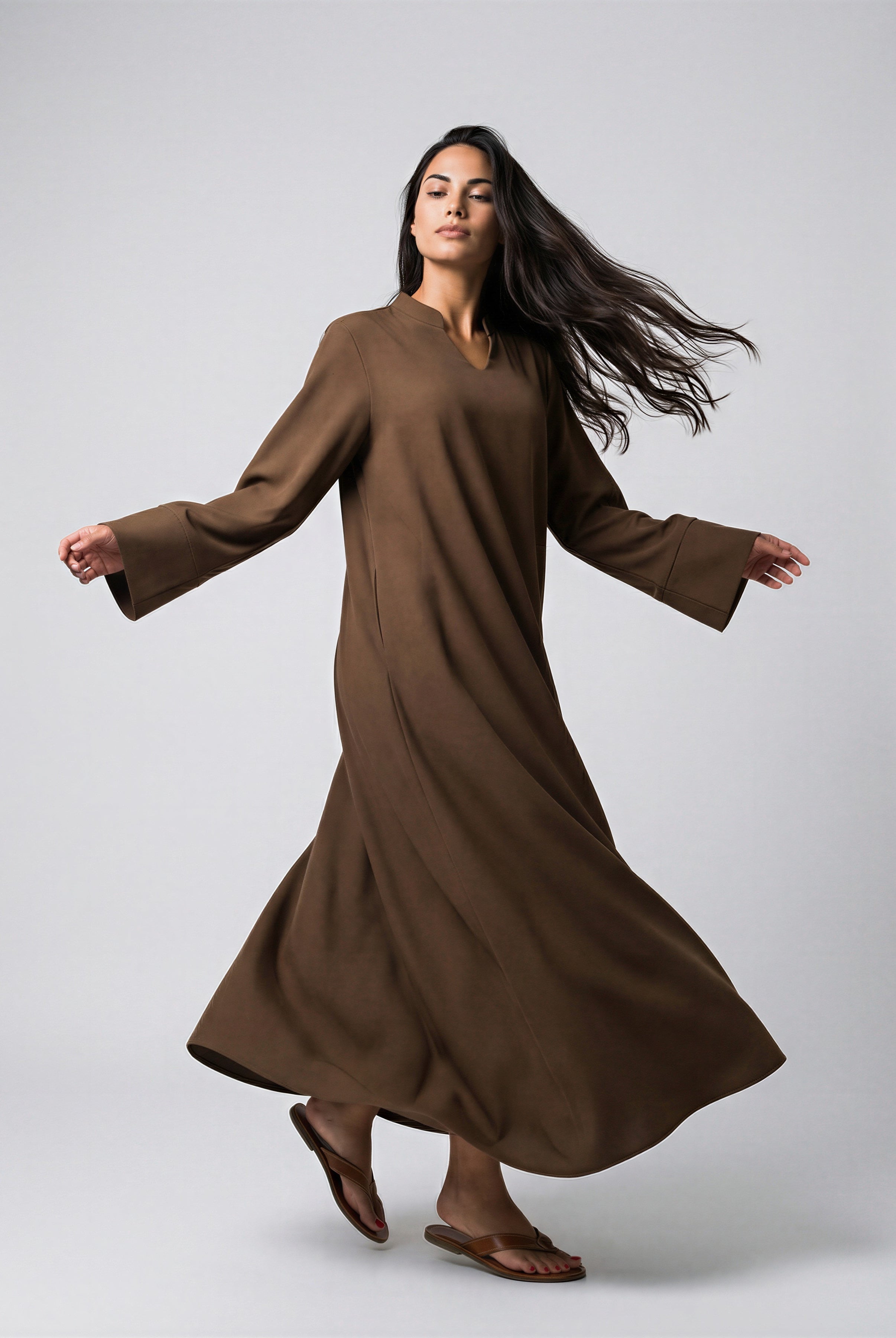Wide Cuff Sleeve Abaya Dress JILBAYA