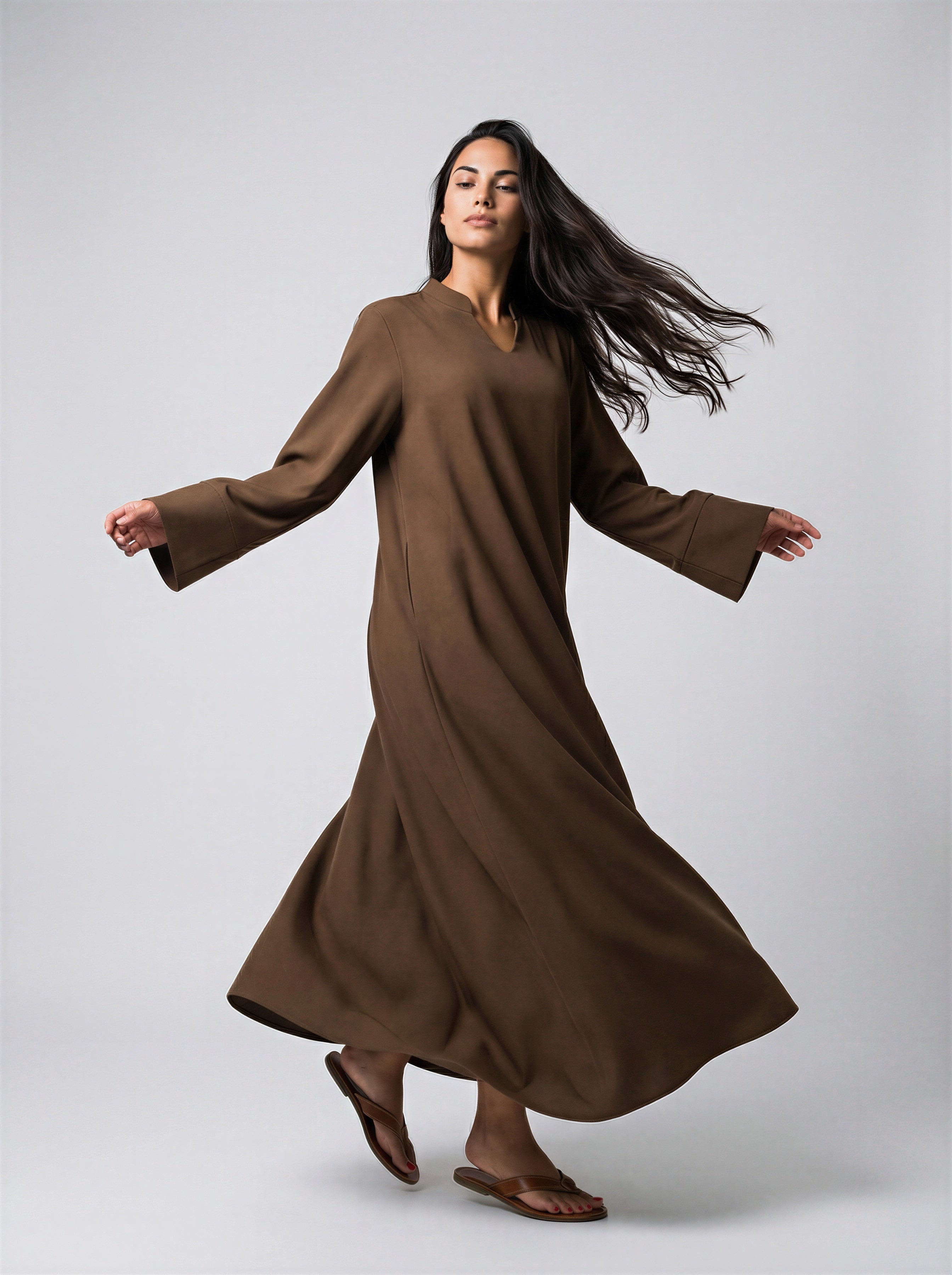Wide Cuff Sleeve Abaya Dress JILBAYA
