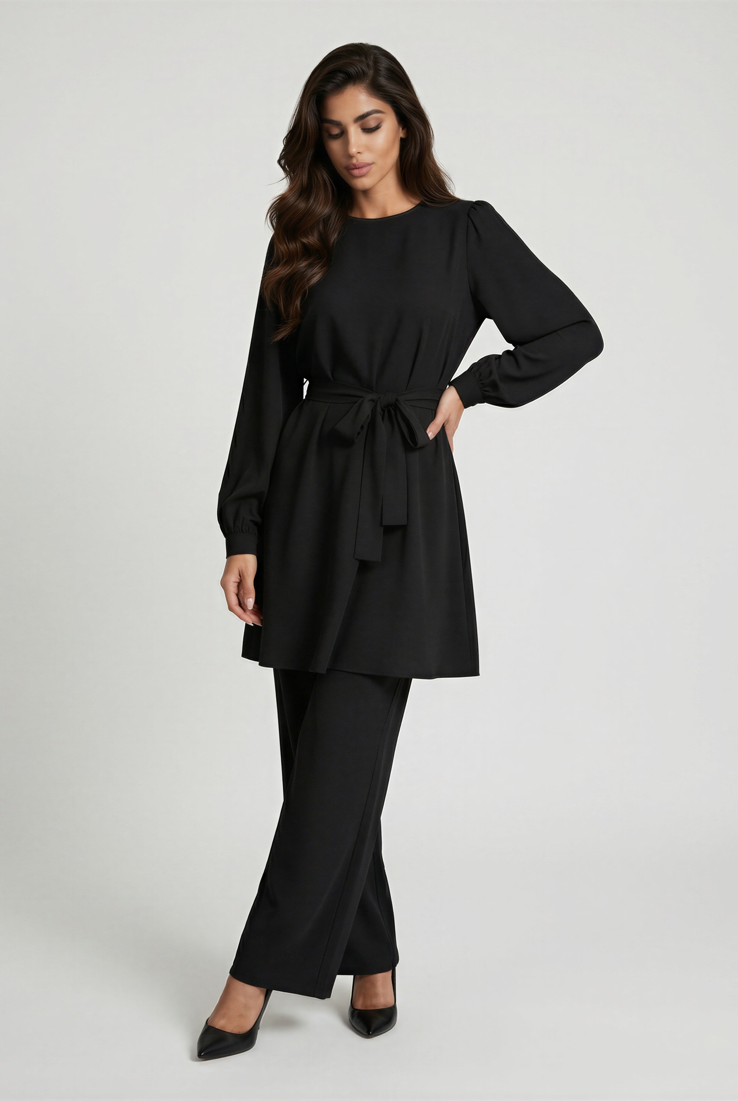 Tie-Waist Wide-Leg Co-Ord Set JILBAYA