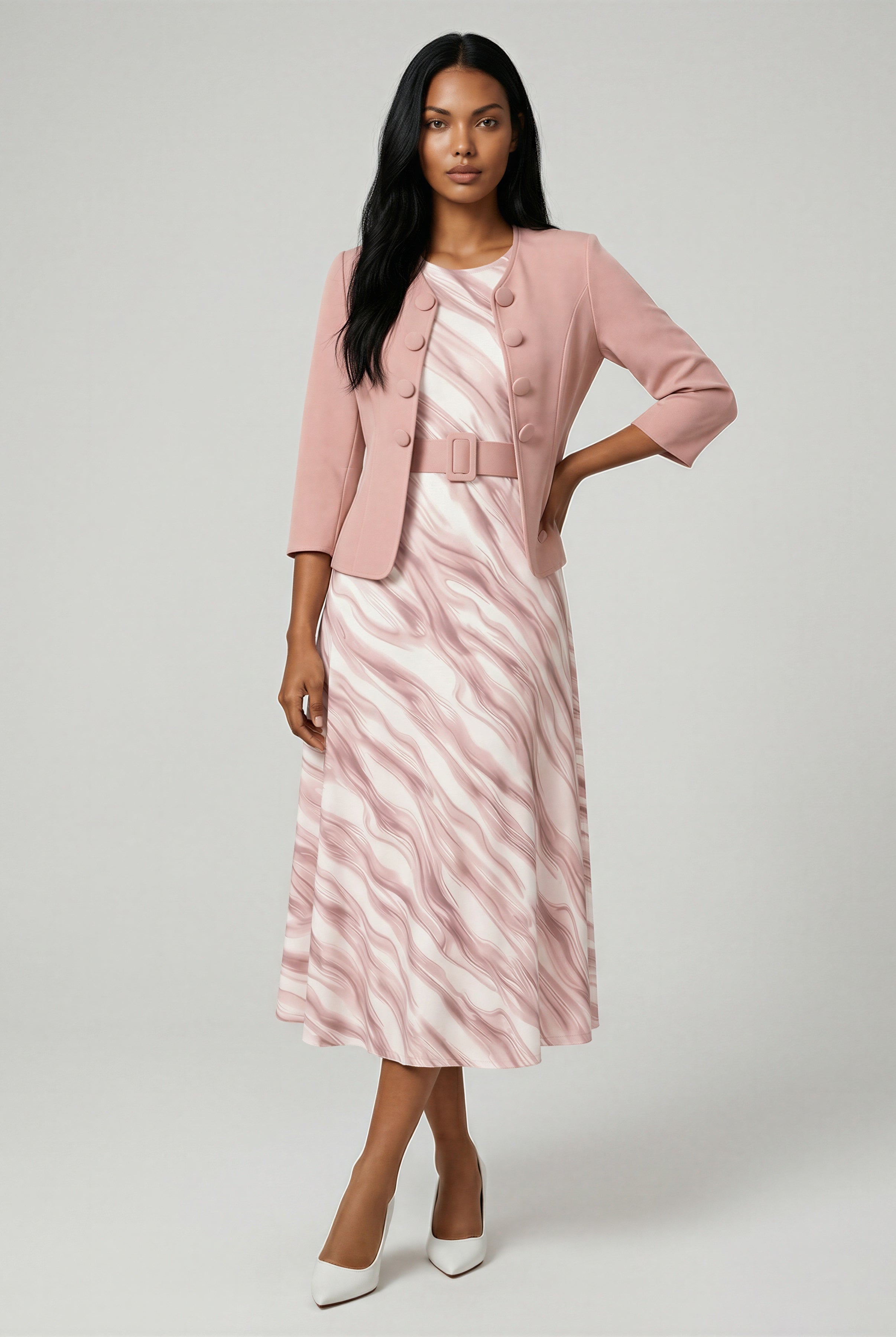 Marble Two-Piece Dress Set JILBAYA