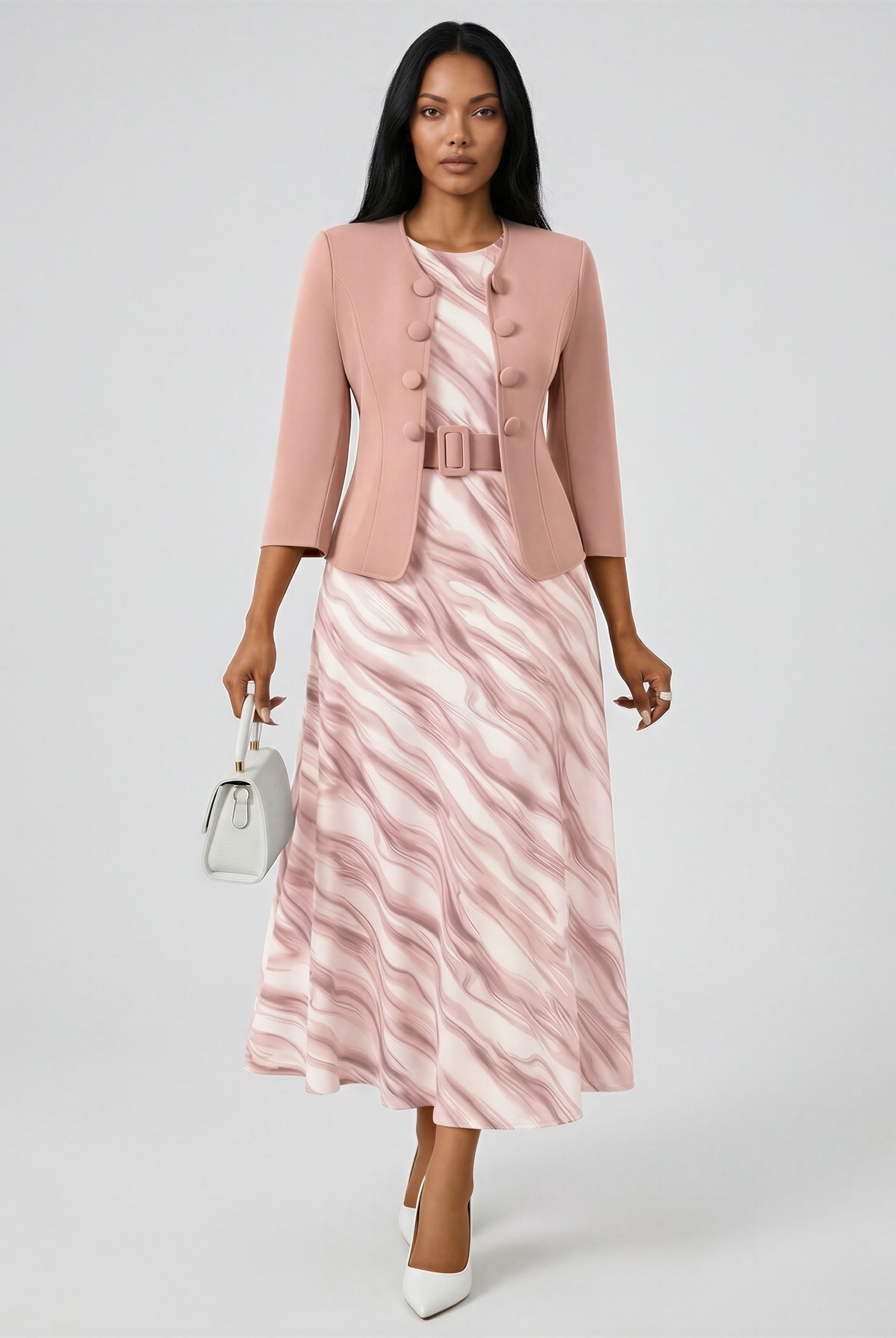 Marble Two-Piece Dress Set JILBAYA