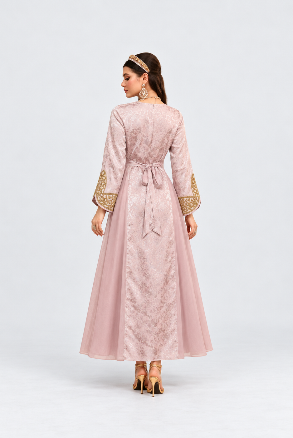 Hafsa Gold Embroidered Abaya JILBAYA