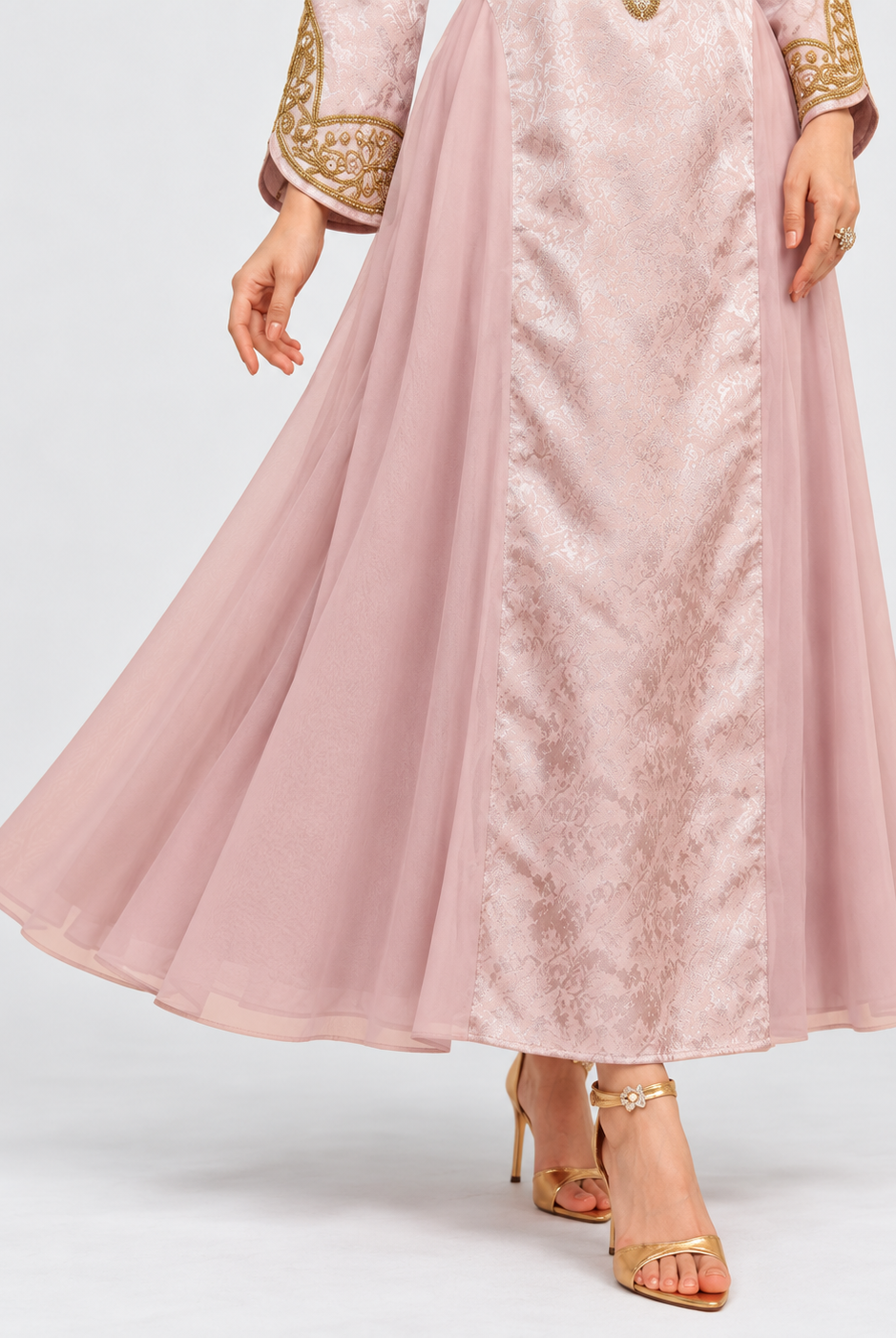 Hafsa Gold Embroidered Abaya JILBAYA