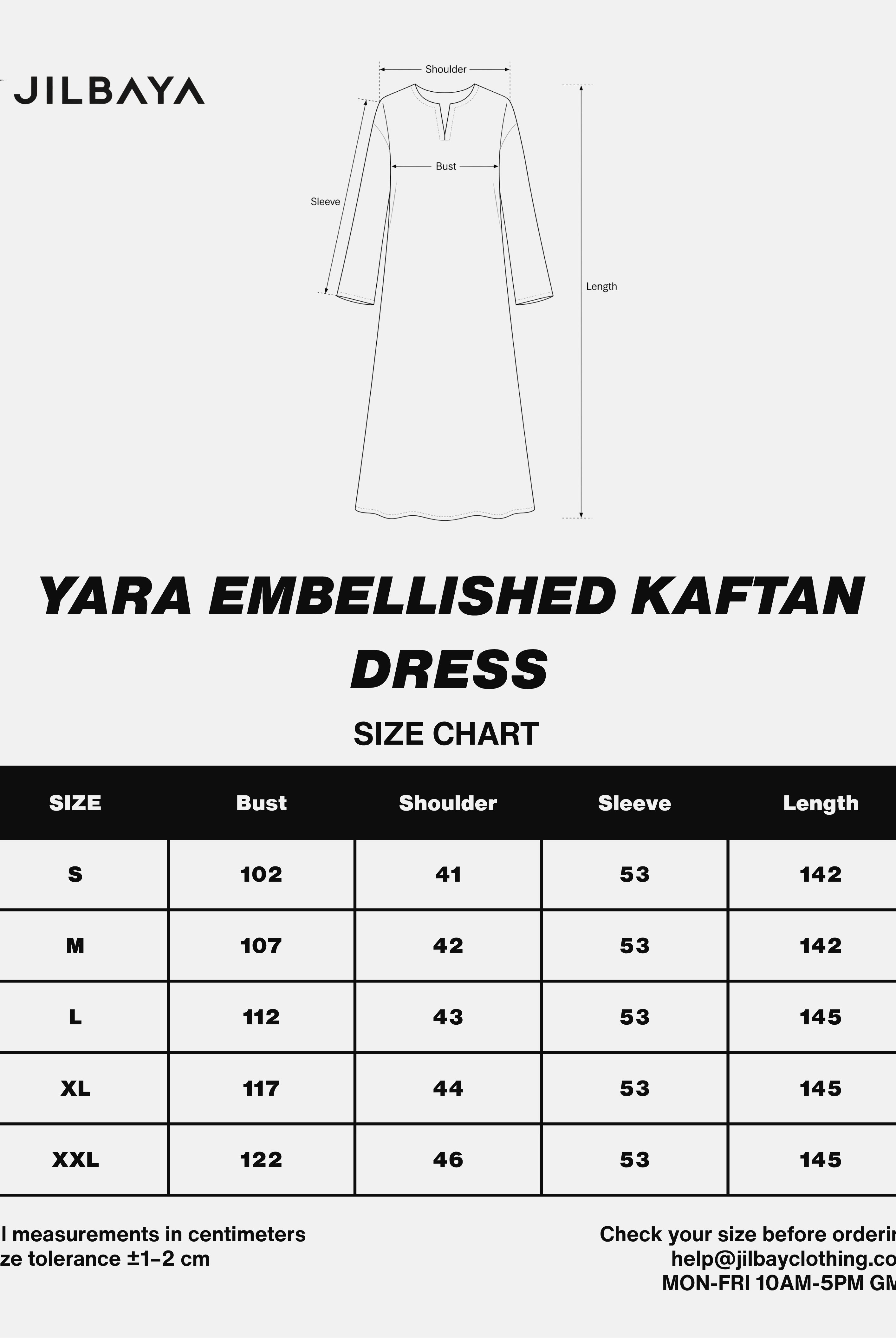 Yara Embellished Kaftan Dress JILBAYA