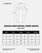 Amara Bow Detail Open Abaya JILBAYA