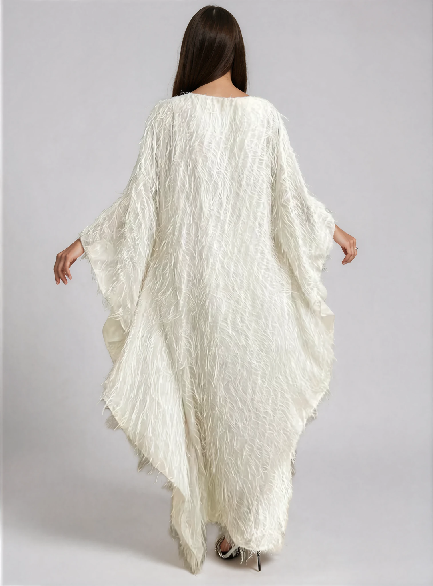 Feathered Texture Kaftan JILBAYA