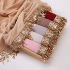 Sequin Tassel Chiffon Hijab JILBAYA