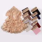 Sequin Tassel Chiffon Hijab JILBAYA