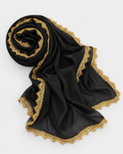 Chiffon Hijab with Gold Lace Edge JILBAYA