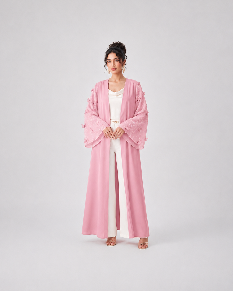Virelle Butterfly Sleeve Open Abaya JILBAYA