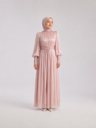 Elegant Ruffle Sleeve Abaya Dress JILBAYA