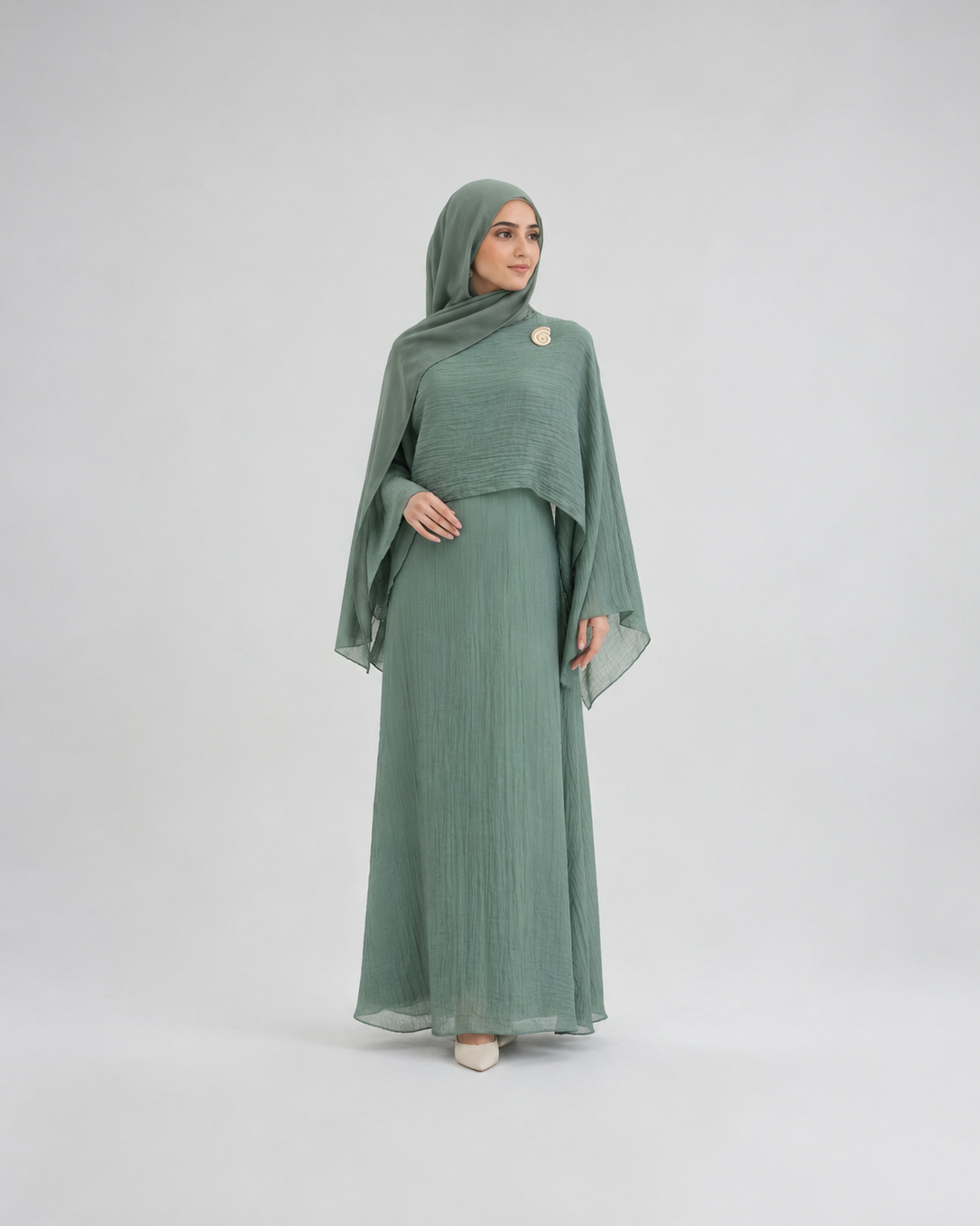 Draped Bell Sleeve Abaya JILBAYA