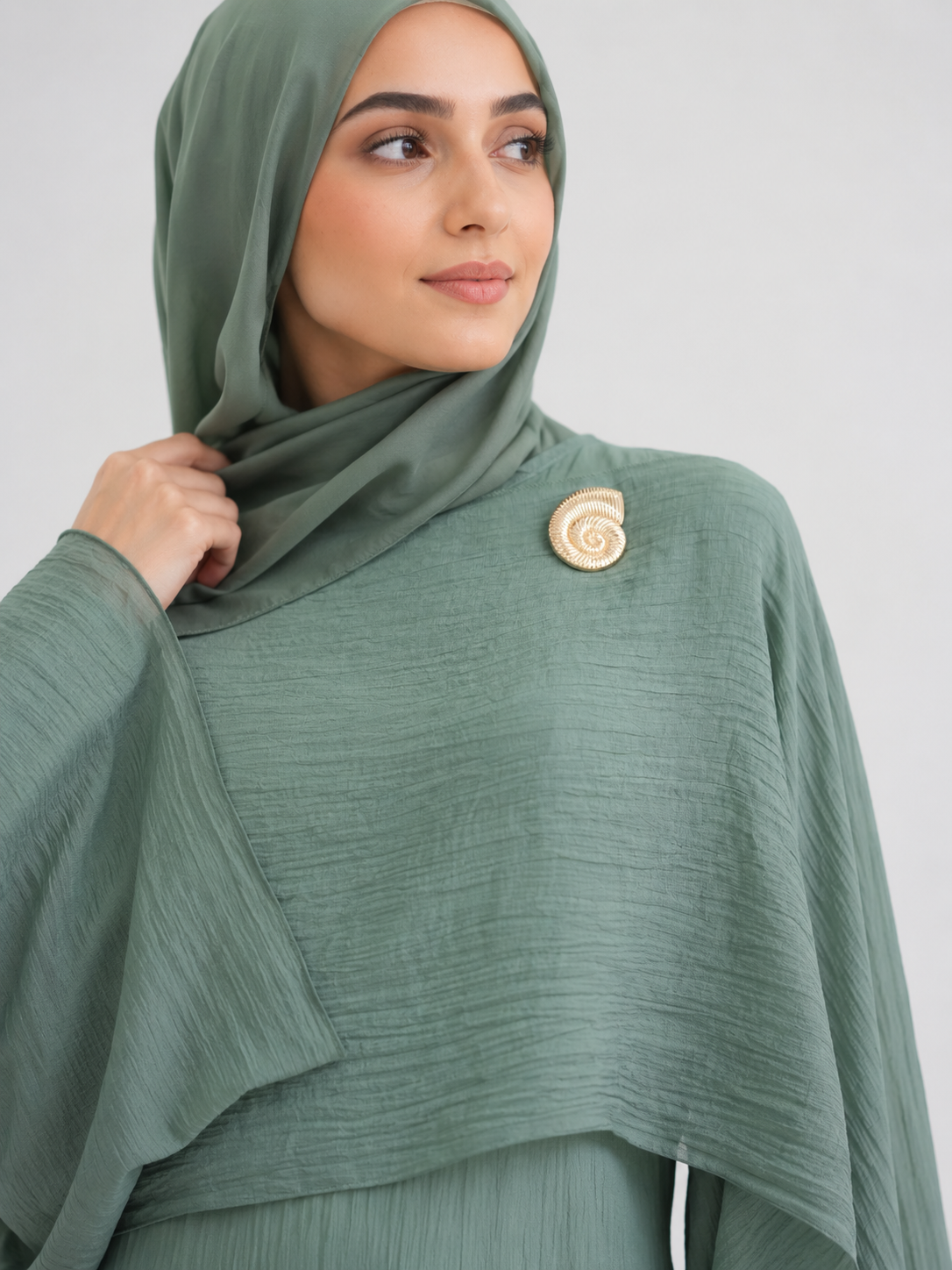 Draped Bell Sleeve Abaya JILBAYA