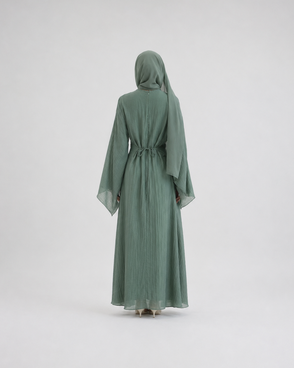 Draped Bell Sleeve Abaya JILBAYA