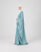 Shiny Modest Kaftan Dress with Tie Belt JILBAYA