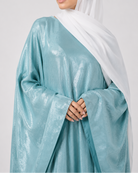 Shiny Modest Kaftan Dress with Tie Belt JILBAYA