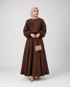 Elegant Lantern Sleeve Top & Skirt Set JILBAYA