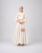 Elegant Lantern Sleeve Top & Skirt Set JILBAYA