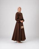 Elegant Lantern Sleeve Top & Skirt Set JILBAYA