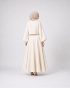 Elegant Lantern Sleeve Top & Skirt Set JILBAYA