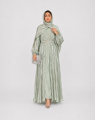 Amira Pearl Draped Abaya Set with Hijab JILBAYA