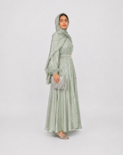 Amira Pearl Draped Abaya Set with Hijab JILBAYA