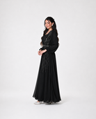 Zareen Pearl Embellished Open Abaya Set JILBAYA
