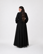 Zareen Pearl Embellished Open Abaya Set JILBAYA