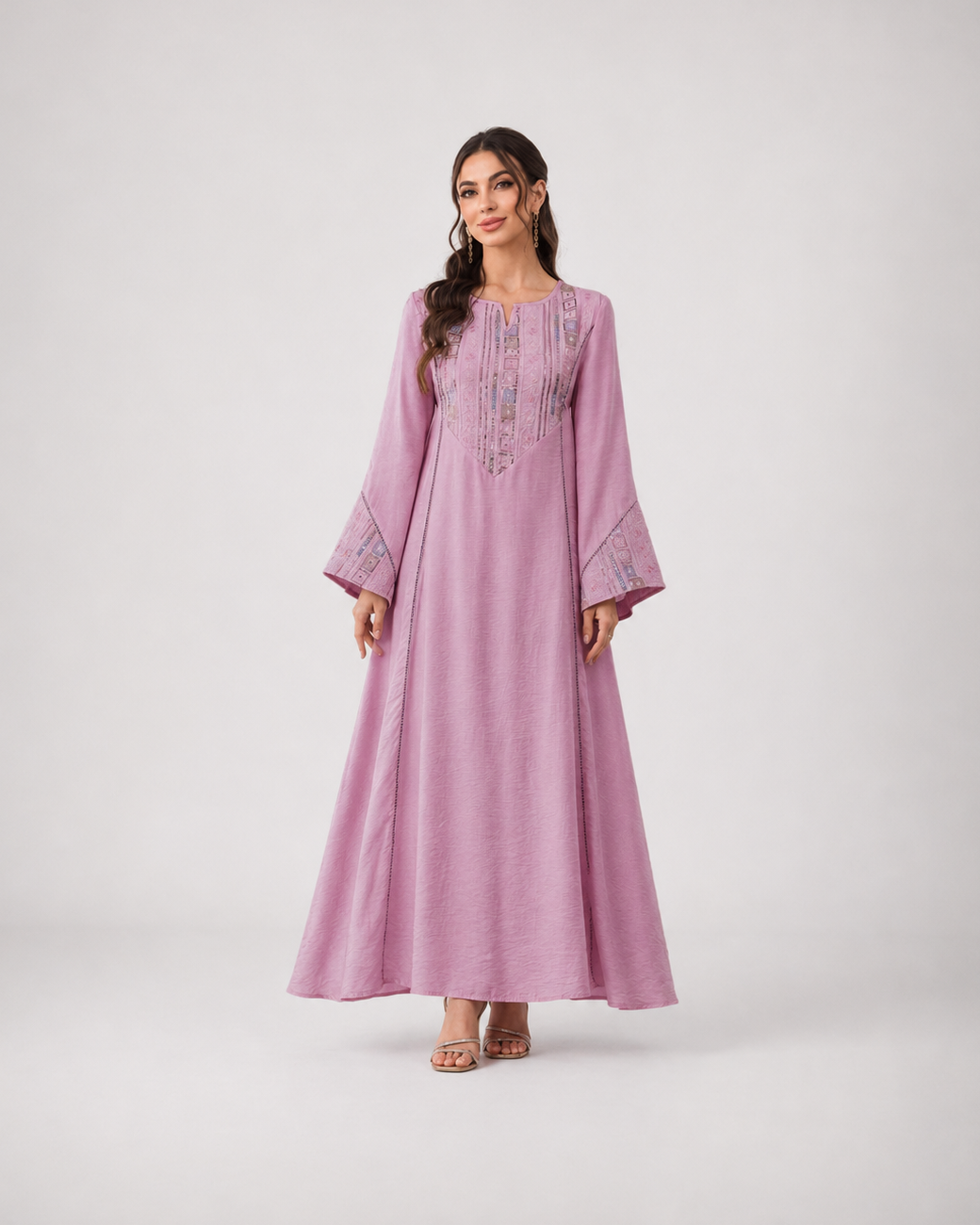 Lina Embroidered Kaftan Dress JILBAYA