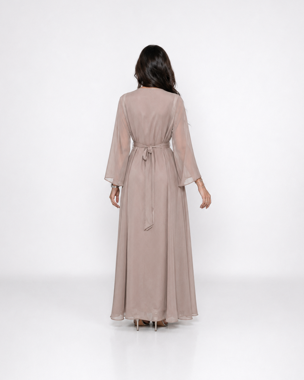 Layali Crystal Open Abaya Set JILBAYA