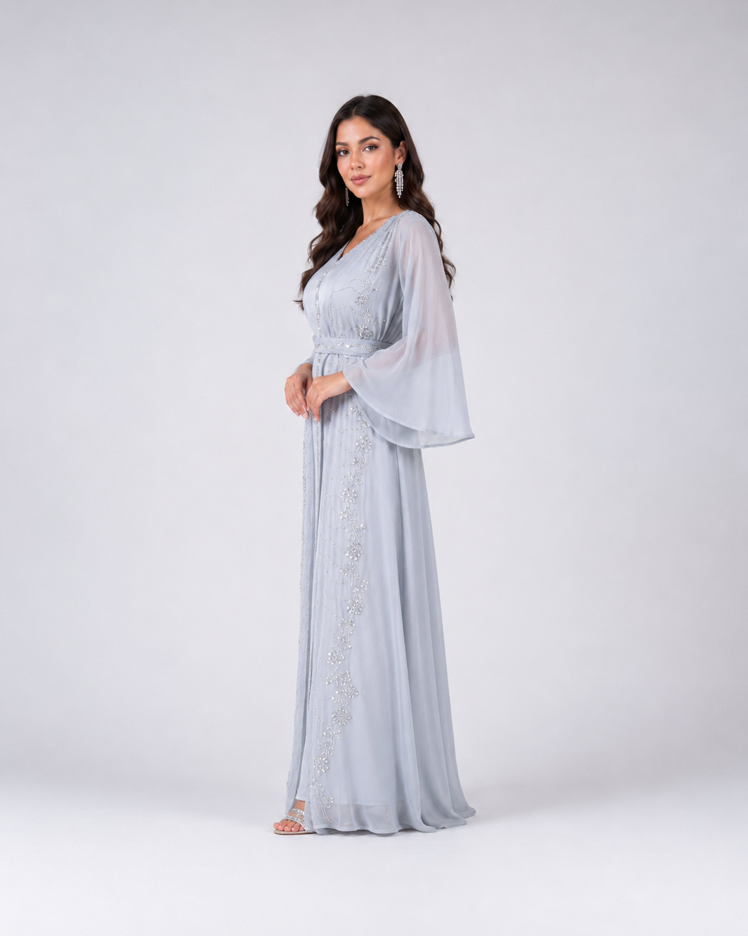 Yasmin Crystal Open Abaya Set JILBAYA