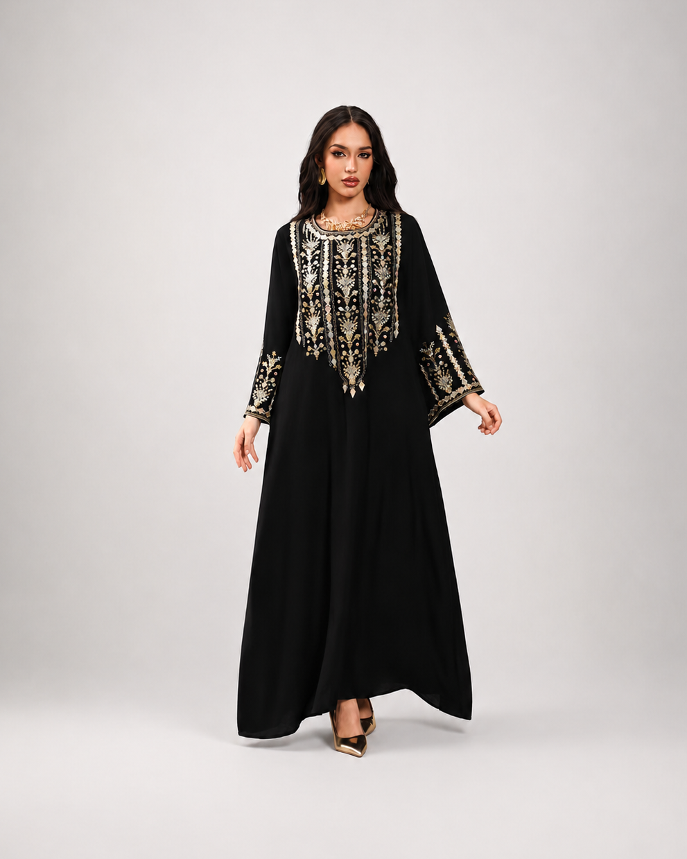 Yara Embellished Kaftan Dress JILBAYA