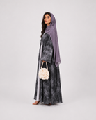 Saira Marble Tie-Front Open Abaya JILBAYA