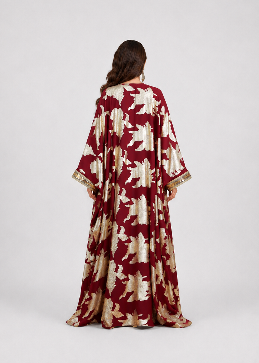 Roya Jacquard Open Abaya JILBAYA