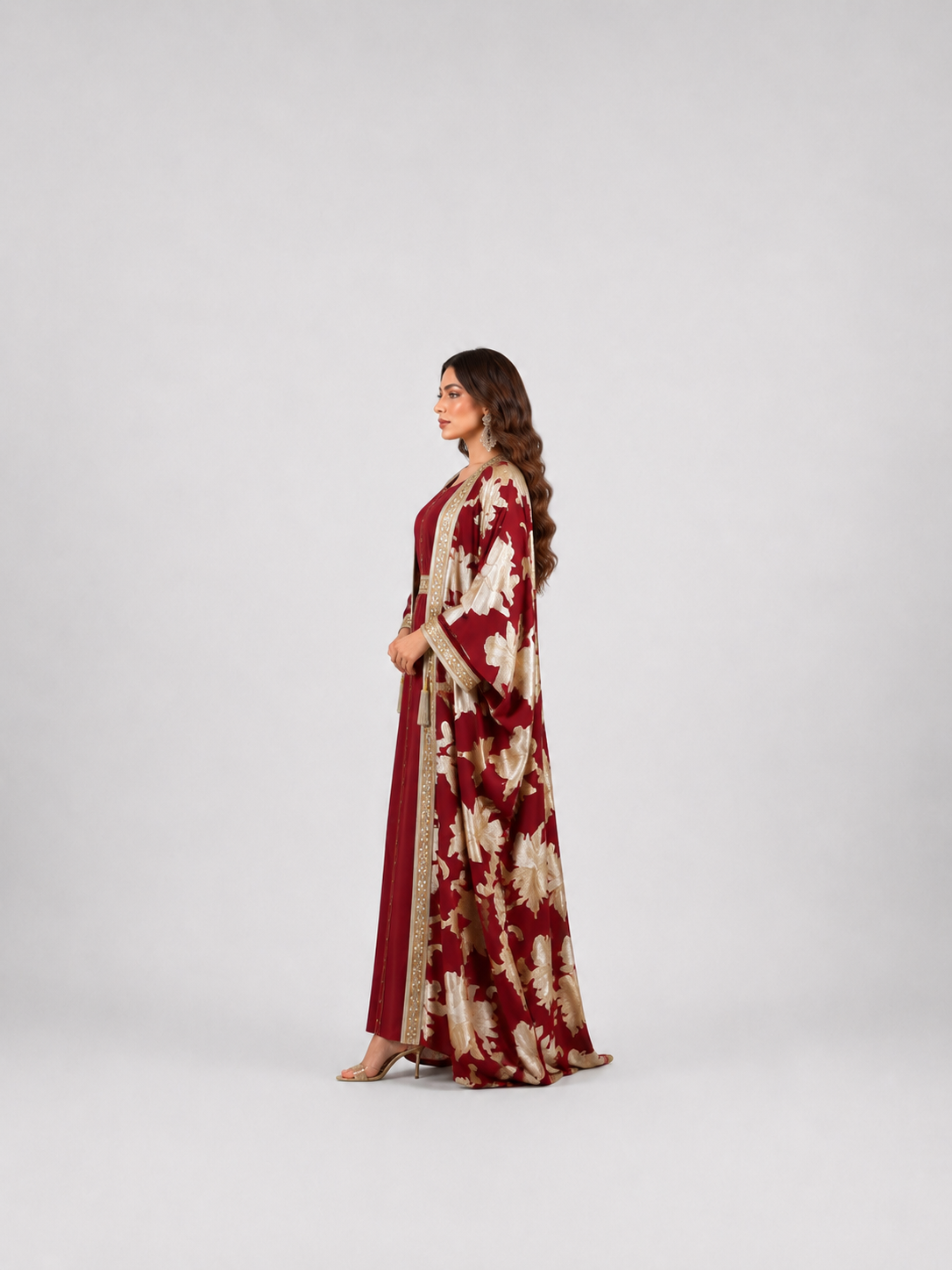 Roya Jacquard Open Abaya JILBAYA