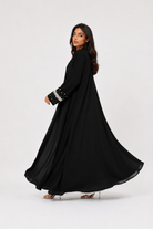 Safa Pearl Embellished Abaya with Matching Scarf JILBAYA