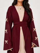 Amara Bow Detail Open Abaya JILBAYA