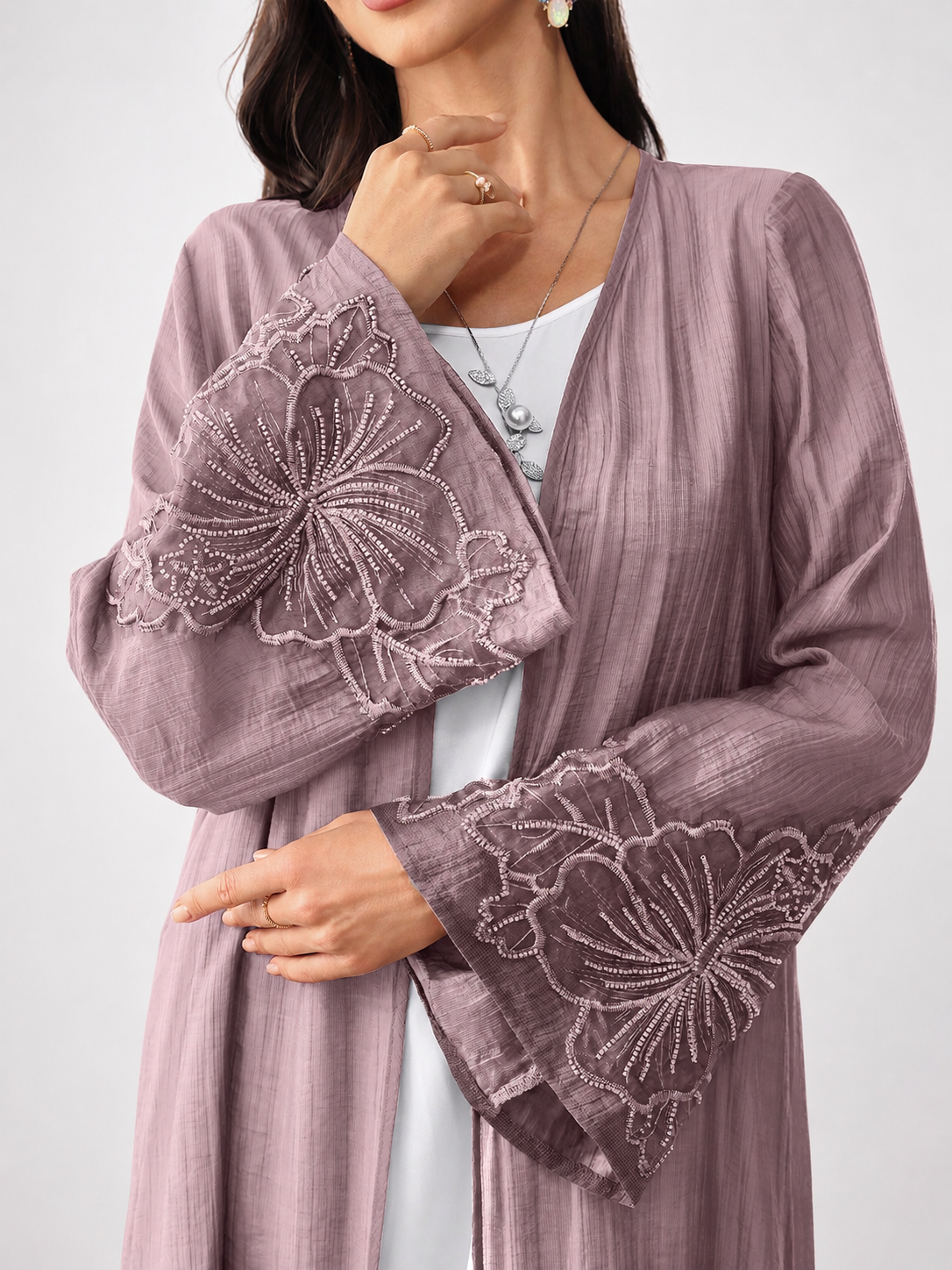 Zaria Floral Sleeve Abaya JILBAYA