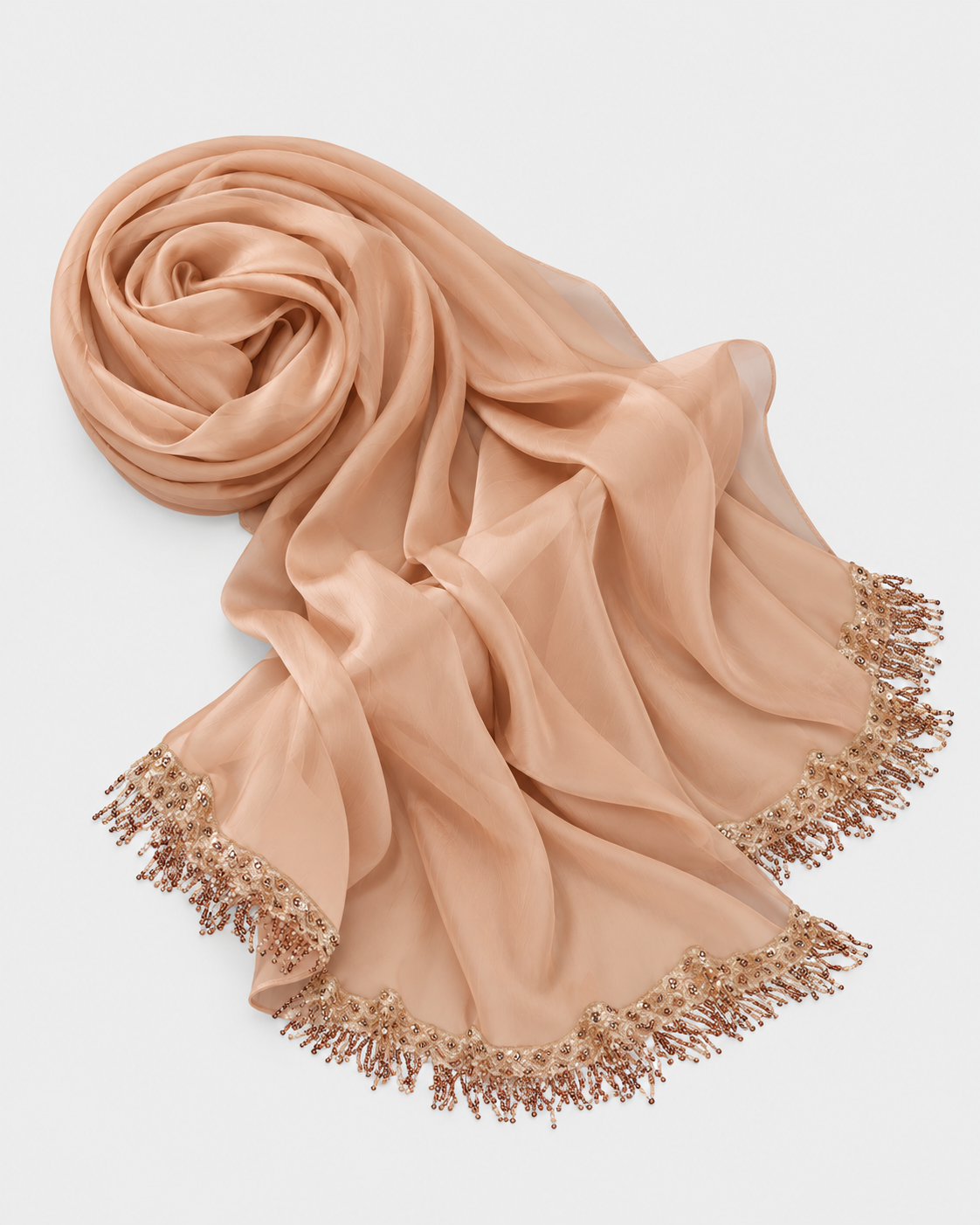 Sequin Tassel Chiffon Hijab JILBAYA