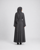 Tie-Waist Bell Sleeve Tiered Abaya JILBAYA