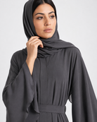 Tie-Waist Bell Sleeve Tiered Abaya JILBAYA