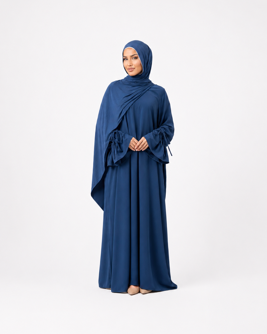 Abaya with Drawstring Cuffs JILBAYA