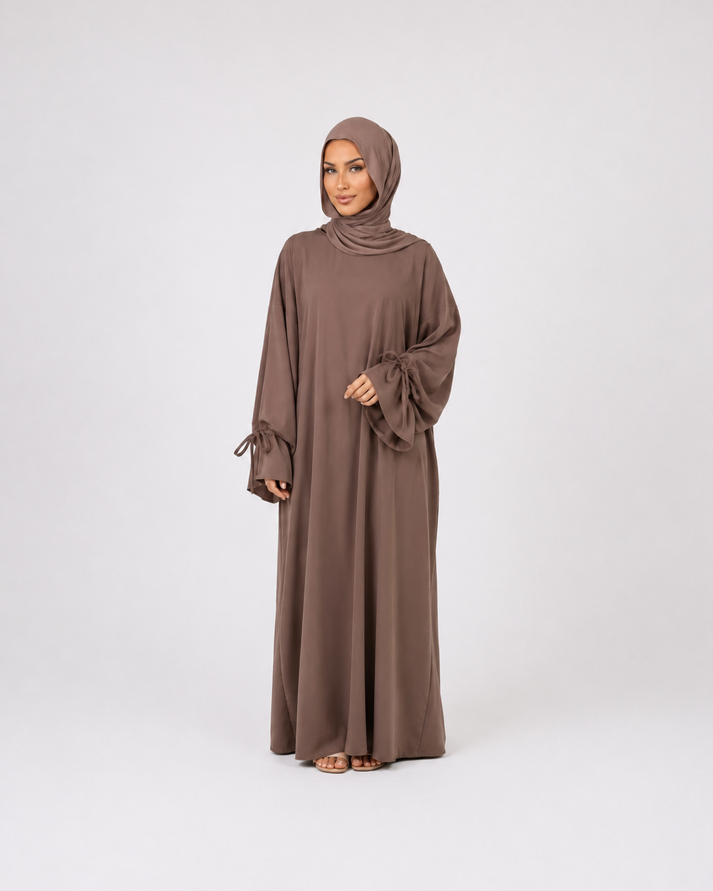 Abaya with Drawstring Cuffs JILBAYA
