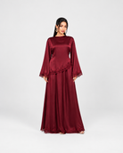 Noura Satin Lace Co-Ord Set JILBAYA