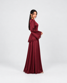 Noura Satin Lace Co-Ord Set JILBAYA