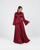 Noura Satin Lace Co-Ord Set JILBAYA
