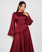 Noura Satin Lace Co-Ord Set JILBAYA