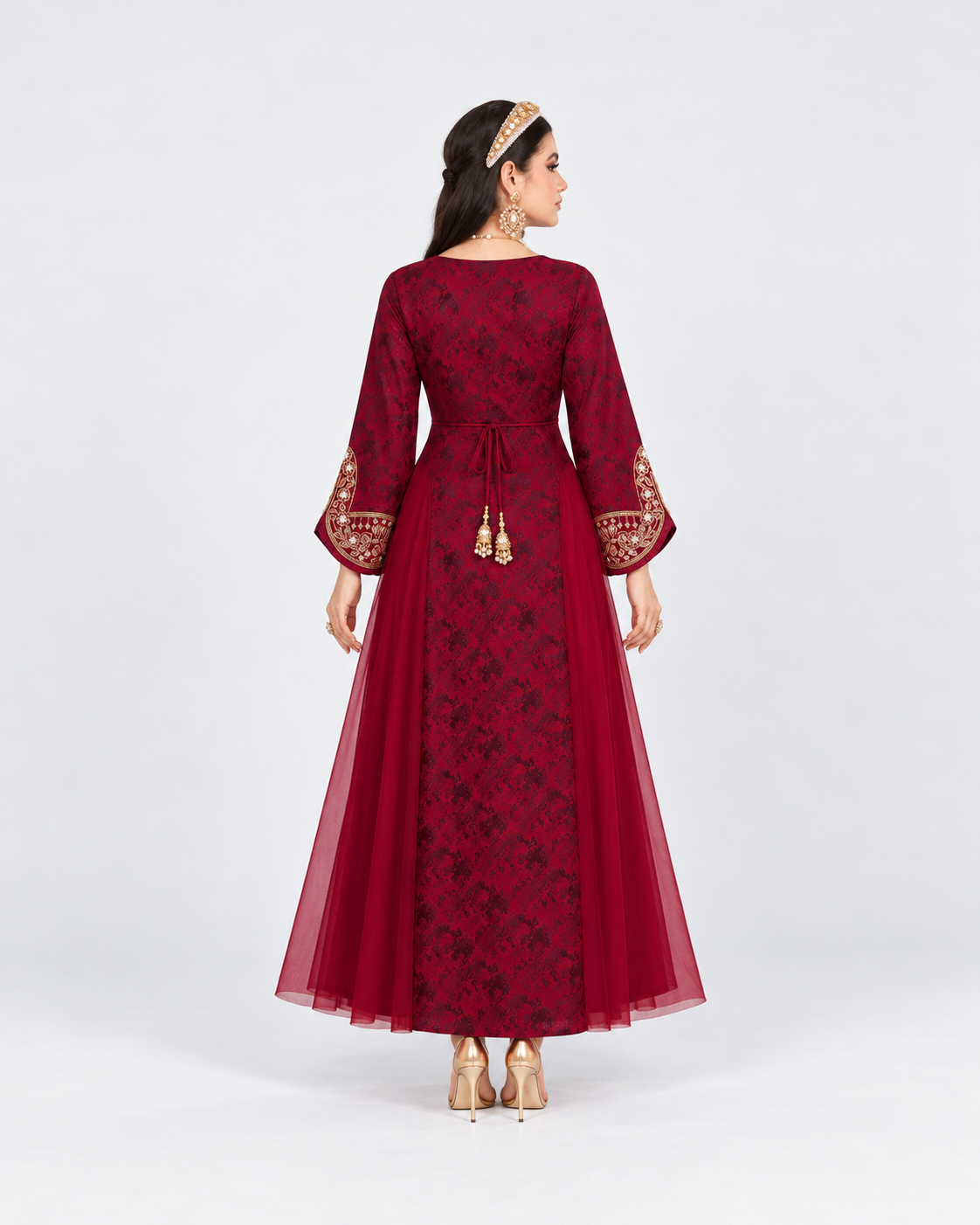 Hafsa Gold Embroidered Abaya JILBAYA